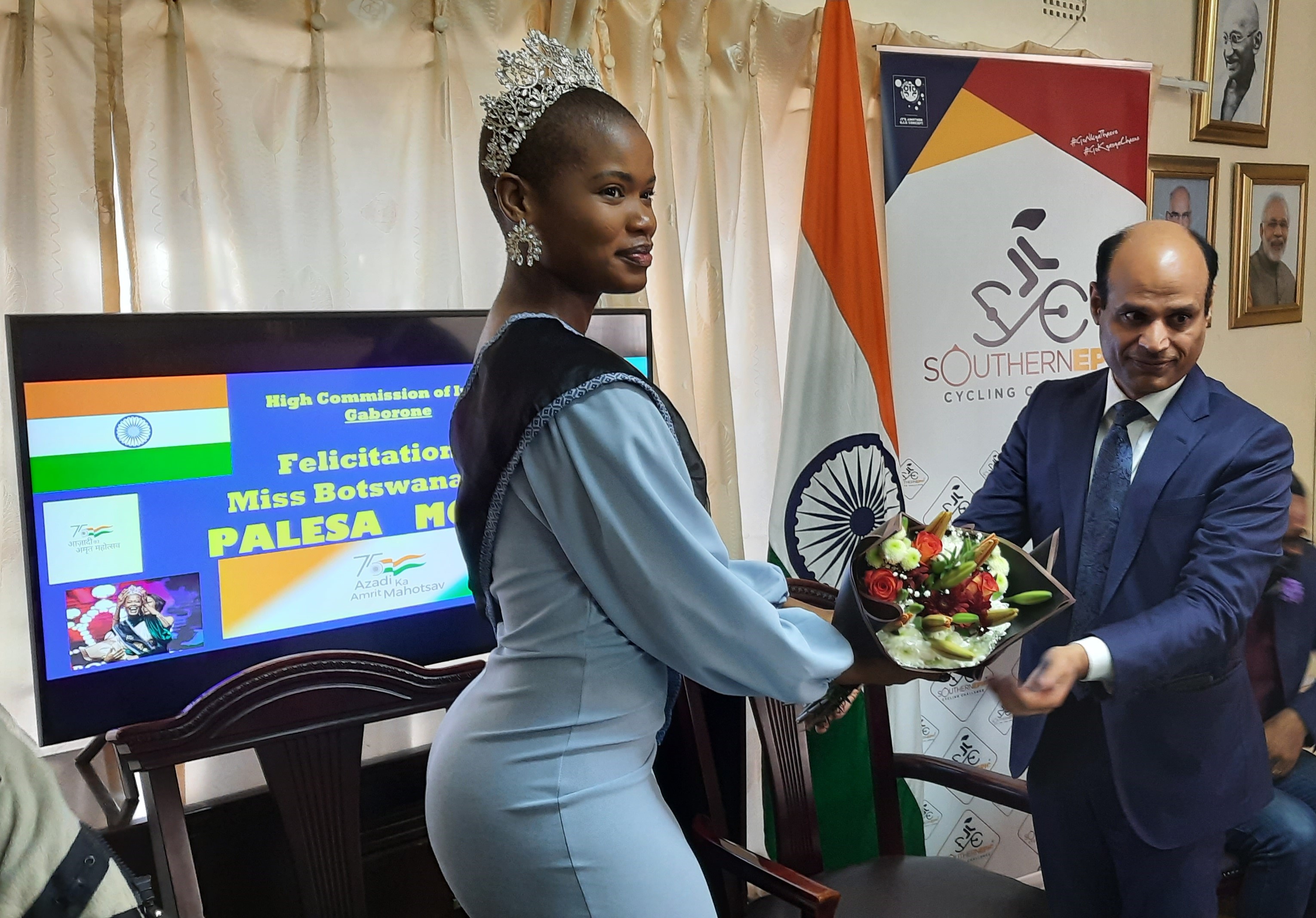 Felicitation of Miss Botswana 2021 Palesa Molefe